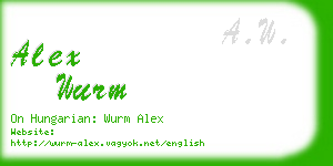 alex wurm business card